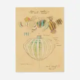 Yoichi Ohira, Vaso "a nastri" preparatory drawing