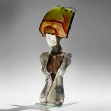 Hans Janssen, Nixe Waternimphe, c. 2016, cast glass, metal