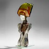 Hans Janssen, Nixe Waternimphe, c. 2016, cast glass, metal