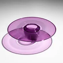 Interior Fold vessel by Benjamin Moore, 2002, hand-blown glass, sold Feb 2024