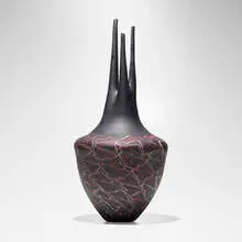 Large vessel (from the Ancella series) by Davide Salvadore, 2000, hand-blown glass, textured surface, sold Feb 2024