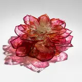 Martin Blank, Cranberry Lotus, 2008, hot-sculpted glass