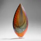 Makah by Lino Tagliapietra, 2007, hand-blown glass, partial inciso surface, sold Feb 2024