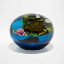 Rick Ayotte, Paperweight, 1994, lampworked glass, polished clear glass
