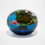 Rick Ayotte, Paperweight, 1994, lampworked glass, polished clear glass
