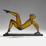 David Bennett, Untitled (Dancer), c. 2005, hand-blown glass, patinated bronze