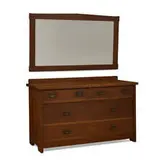 early dresser, #616 and wall mirror, variation of #633 by Gustav Stickley, sold Jun 2021