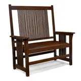spindle settee, #286 by Gustav Stickley, sold Jun 2021