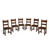 Rabbit Ear chairs, set of six, #1291 by Gustav Stickley, sold Jun 2021