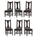 The Roycrofters, dining chairs, set of six