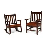 The Roycrofters, rocker, #0107 and armchair, #0106