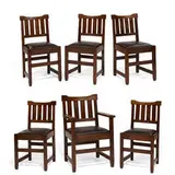 early set of dining chairs, six, #1292 by Gustav Stickley, sold Jun 2021