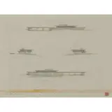 drawings of various elevations by Frank Lloyd Wright, sold Jun 2021