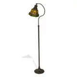 floor lamp with Sunset Palm overlay shade by The Handel Lamp Co., sold Jun 2021