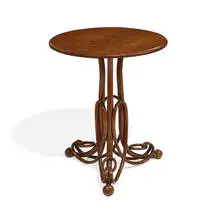 Secessionist, bentwood occasional table 24dia x 28 1/2h, Austria