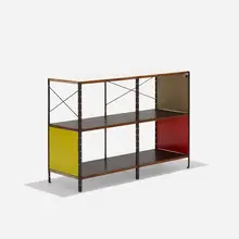 ESU 200-C by Charles and Ray Eames, birch plywood, lacquered masonite, lacquered fiberglass, chrome-plated steel, enameled steel, birch, sold Sep 2018