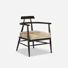 Predictor Group armchair by Paul McCobb, 1951, lacquered wood, cowhide, sold Sep 2018
