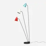 Ben Seibel, floor lamp, 1951, enameled steel, enameled aluminum