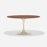 dining table, model 174W by Eero Saarinen, marble, enameled aluminum, sold Sep 2018