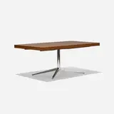 Florence Knoll, Partner's desk, walnut, chrome-plated steel