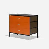 Steelframe cabinet by George Nelson & Associates, 1950, birch, enameled steel, laminate, glass, aluminum, sold Sep 2018