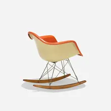 Charles and Ray Eames, RAR, 1950, molded fiberglass with rope edge, birch, zinc-plated steel