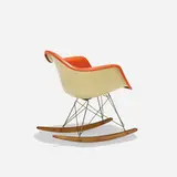 RAR by Charles and Ray Eames, 1950, molded fiberglass with rope edge, birch, zinc-plated steel, sold Sep 2018