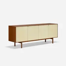Florence Knoll, cabinet, model 541, 1947, walnut, lacquered wood, chrome-plated brass