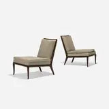 T. H. Robsjohn-Gibbings, lounge chairs, pair
