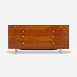Thin Edge cabinet, model 5723 by George Nelson & Associates, 1952, rosewood, aluminum, sold Sep 2018