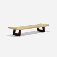 coffee table by Paul Theodore Frankl, c. 1948, lacquered cork, lacquered mahogany, sold Sep 2018
