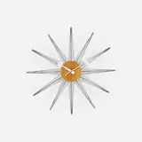 String wall clock, model 2214B by George Nelson & Associates, 1954, enameled steel, maple, string, enameled aluminum, sold Sep 2018