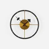 Steering Wheel clock, model 4756 by George Nelson & Associates, 1949, brass, enameled brass, enameled aluminum, sold Sep 2018