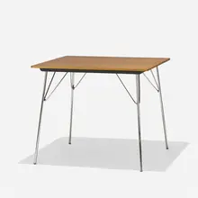 Charles and Ray Eames, DTM-2, 1947, walnut plywood, chrome-plated steel