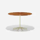 Richard Schultz, Petal dining table, model P320, redwood, cast and enameled aluminum