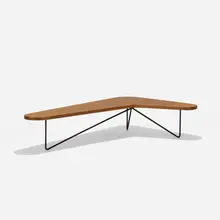 Luther Conover, coffee table, c. 1955, mahogany, enameled steel