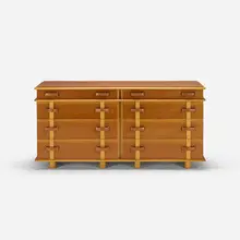 Paul Theodore Frankl, cabinet from the Station Wagon series, c. 1945, mahogany, birch, leather, maple, brass