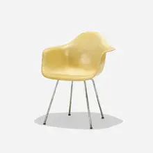 Charles and Ray Eames, DAX, 1950, molded fiberglass with rope edge, zinc-plated steel, rubber
