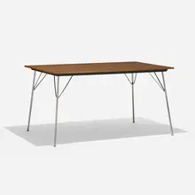 DTM-1 by Charles and Ray Eames, 1947, walnut plywood, chrome-plated steel, plastic, sold Sep 2018