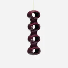 hanging lantern, model 23L by Malcolm Leland, c. 1961, glazed stoneware, sold Sep 2018