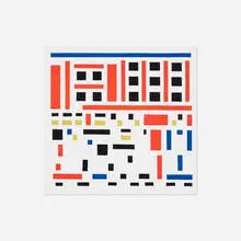 Bart van der Leck, Compositie 1917 no. 4 (uitgaan van de fabriek) poster, screenprint on paper