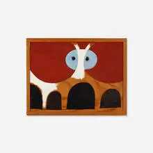 Paul Rand, Untitled, 1955, oil on wood