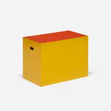 custom stool from the Rand House by Paul Rand, c. 1950, lacquered wood, sold Sep 2018