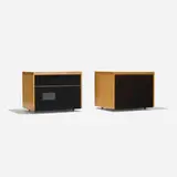 Paul Rand, custom rolling stereo cabinets for the Rand House, set of two