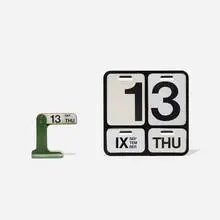 Formosa and Timor calendars by Enzo Mari, 1963/67, plastic, enameled aluminum, sold Sep 2018