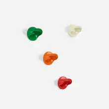 Olaf Von Bohr, clothes hooks, set of four, 1971-72, molded plastic