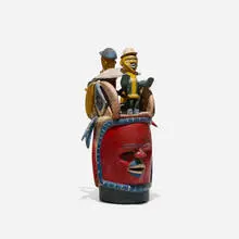 Gelede mask by Yoruba, c. 1980, carved and painted wood, sold Sep 2018