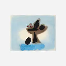 Untitled by Paul Rand, 1952, ink, oil and pastel on paper, sold Sep 2018