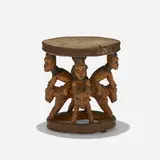 Bamileke, stool, carved wood