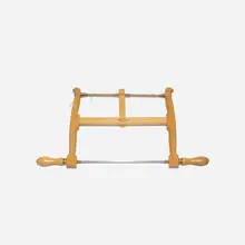 William Marples & Sons, bow saw, c. 1960, beech, steel, twine, brass